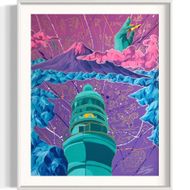 アクリル絵画 オーダー作品 F10(530mm×455mm)サイズ　【絵画：御前崎の風景 / 額：ホワイト】 222232_CT002VC05