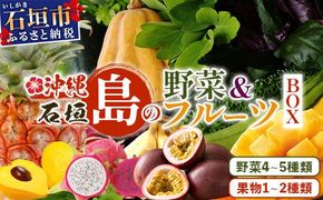 沖縄 石垣島 新鮮 島やさい・くだもの BOX 【 野菜・フルーツ 詰め合わせセット 】1箱 ≪お野菜4～5種類、フルーツ1~2種類≫